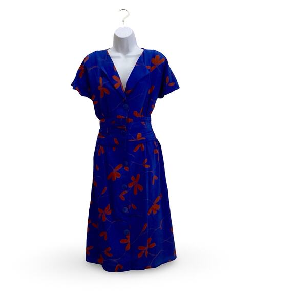 Vintage Dresses & Skirts - Vintage Sophia Satin Shirtdress